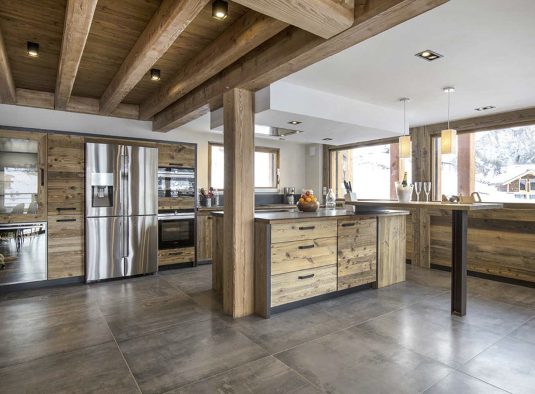 Cuisine – 1er étage, chalet L'Or des Cimes