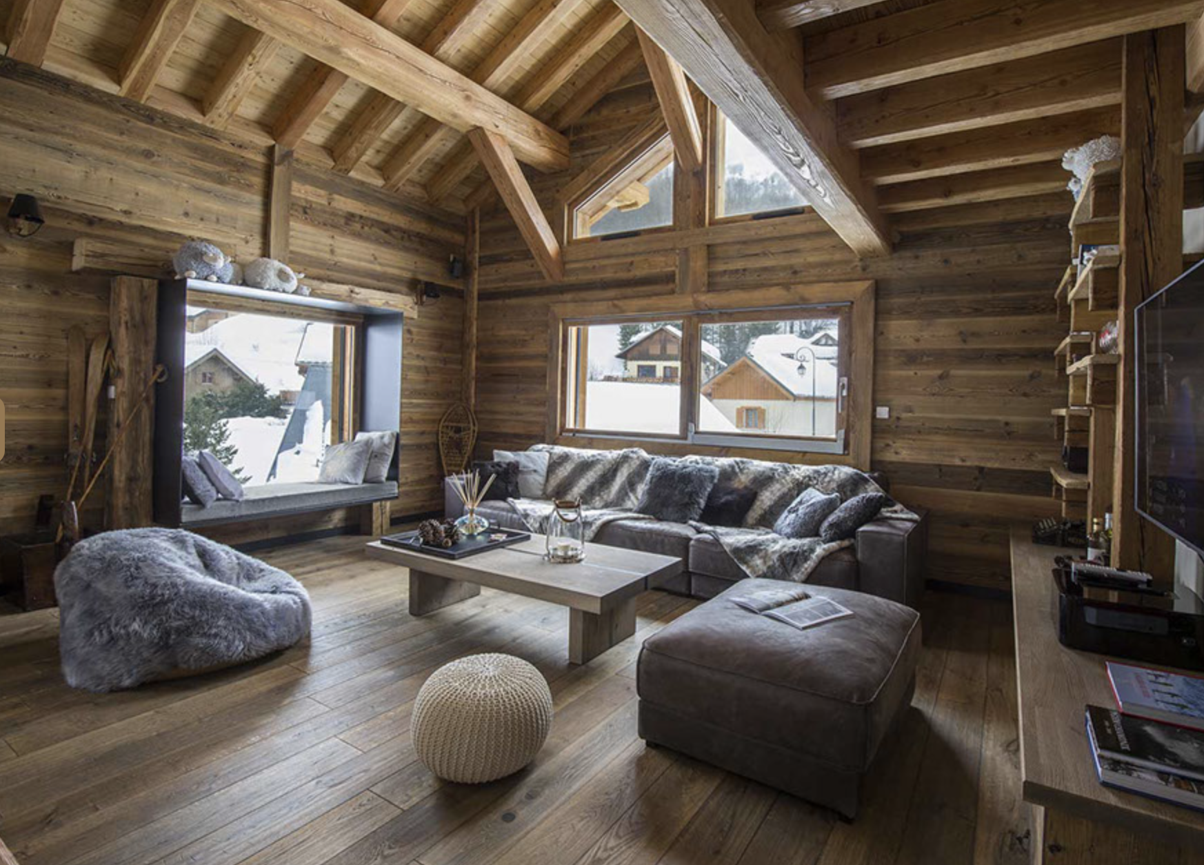Salon – 1er étage, chalet L'Or des Cimes